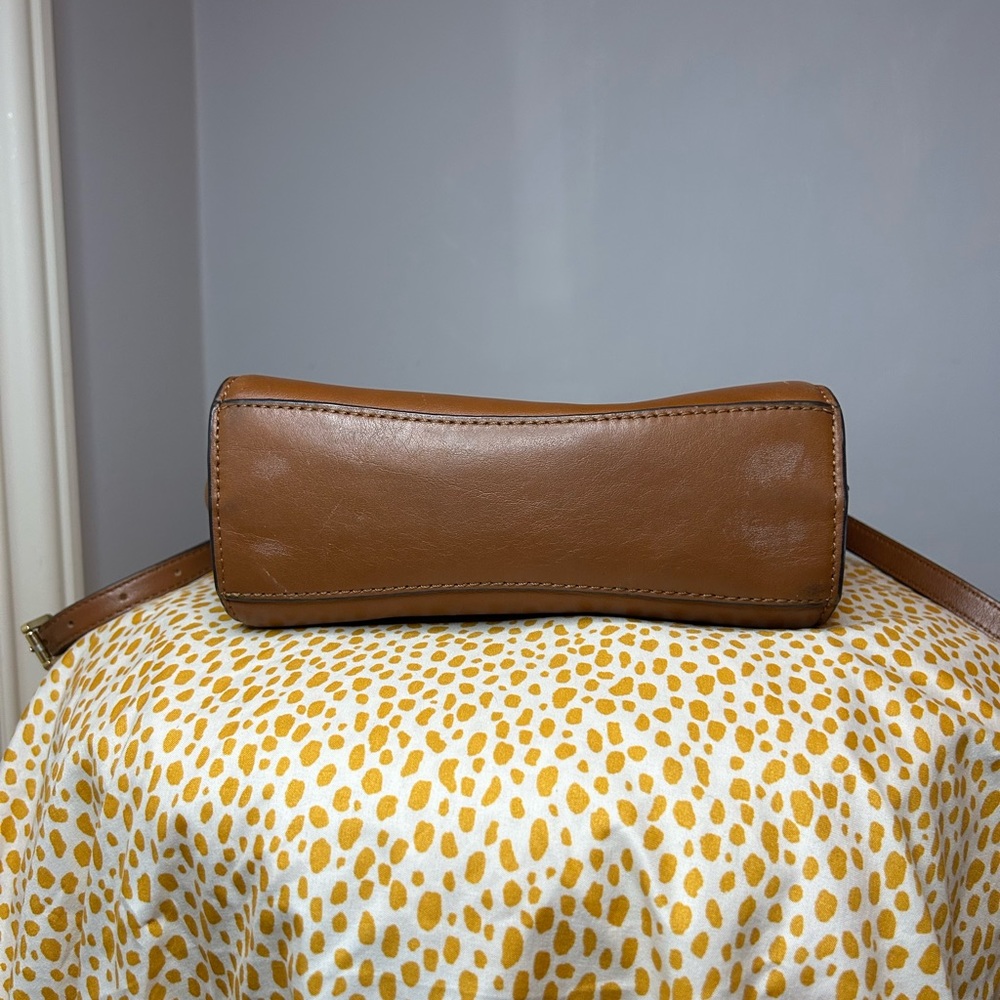 Michael Kors Brown Crossbody.  Worn, but still looks good. - Picture 4 of 11